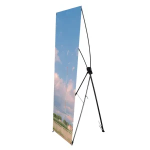 Portable Pole Mounted Aluminum X Stand Adjustable Display CMYK Digital Printed Vinyl Banners Reusable for Exhibitions Promotions