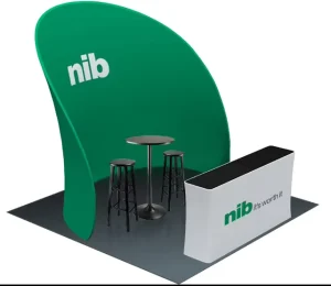 Portable Pop-Up Backdrop Stand with Dye Sublimation Fabric Banner