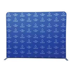 Portable Pop-Up Display Stand with Straight Tension Fabric Backdrop