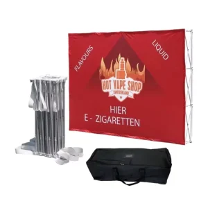 Portable Pop-Up Fabric Straight Banner Display Stand