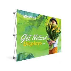 Portable Pop Up Tension Fabric Display Backdrop Stand Aluminum Pull Up Banner for Advertising Exhibitions