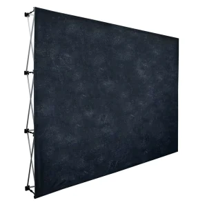 Portable Pop-Up Tension Fabric Display Stand with Aluminum Frame and Polyester Backdrop