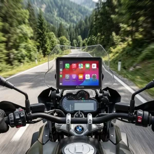 Portable Quick-Release Motorcycle Screen, 1024×600, Camera Display, GPS Navigation, 7 Inch, Wireless CarPlay, Waterproof