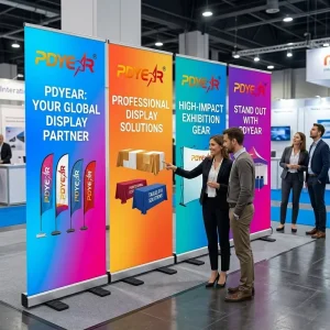 Portable Quick-Setup Roll-Up Banner 80×200 cm Pop-Up Stand Easy-Assembly Advertising Display