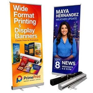 Portable Retractable Aluminum Roll-Up Banner Stand 80x200cm for Trade Show