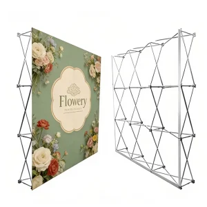 Portable Retractable Pop-Up Banner Stand for Storefront and Conference Display