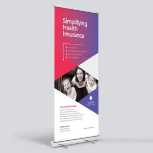 Portable Retractable Roll-Up Banner Custom Printed Aluminum Frame for Exhibition and Promotion