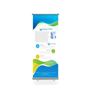 Portable Retractable Roll-Up Banner Display 85x200cm with Wide Aluminum Base