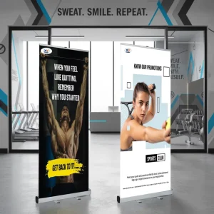 Portable Retractable Roll-Up Banner Stand 80 x 200 cm