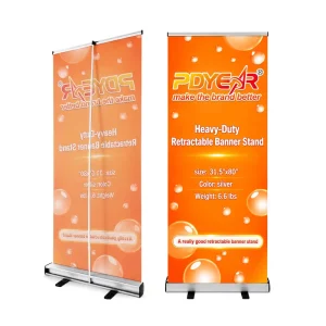Portable Retractable Roll-Up Banner Stand Indoor Display