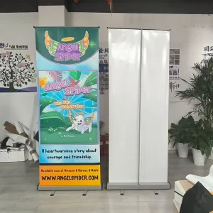 Portable Retractable Roll-Up Banner with Alloy Stand Indoor Promotional Display Vietnam Printing Factory