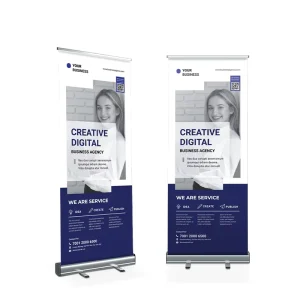 Portable Roll up Banner 80*200cm Wide Aluminium Base Retractable Advertising Roll up Display Promotion Roll up Banner