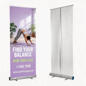 Portable Roll up Banner Stand Compact Size for Traveling Salesmen