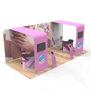 Portable SEG Pop-Up Aluminum Backdrop Stand with Dye Sublimation Fabric Banner for Trade Shows and Conferences