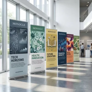 Portable Single-Screen Exhibition Display Business Roll-Up Banner Stand