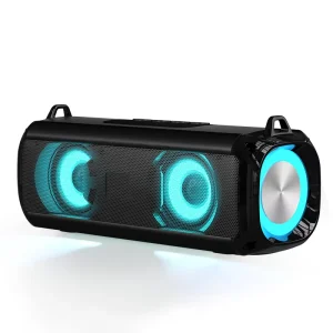 Portable Speaker for Outdoor With Microphone Wireless Bluetooth Speakers With Disco LED Lights