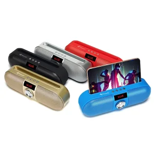Portable Speaker with Holder Mini Sound Box Mobile Phone Compatible for 5.3 IPX5 Waterproof Built in Microphone
