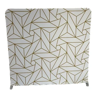 Portable Straight Stretch Fabric Backdrop Stand Custom Print Edge Pillow Cover Display Fixture for Trade Shows and Events