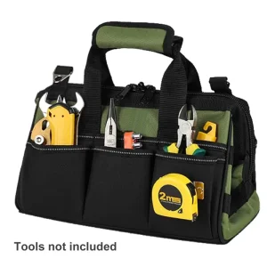 Portable Tool Box Organizer Storage Large Tool Bag 16 Pocket Heavy Duty Tactical Toolbag with Big Zipper Travel Carry Toolbox