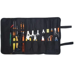 Portable Tool Organizer for Electrician Roll up Tool Bag with Pouches Heavy Duty Roll up Wrench Bag