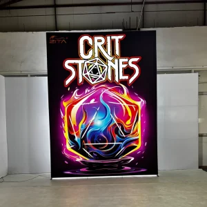 Portable Trade Show Edgelit Tension Fabric Light Box Back Drop SEG LED Pop up Display Stand