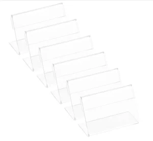 Portable Transparent Acrylic Photo Frame Foldable Rotating Stand Vertical Display Rack Office Desktop Document Menu Sign Holder