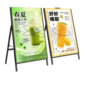 Portable Vertical PVC A4 Poster Stand Display Board for Retail Stores