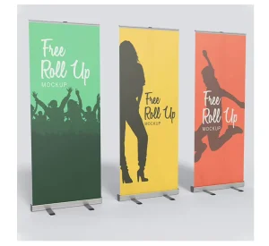 Portable Waterproof Aluminum Alloy 80 x 200cm Retractable Banner Stand