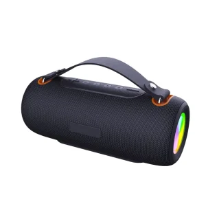 Portable Waterproof Speaker with RGB LED Light Wireless Stereo Bass Speaker with Handle for Outdoor Travel & Party