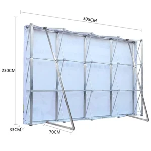 Portable Weatherproof Silver Aluminum Frame Pop-up Display Stand with Easy Assembly