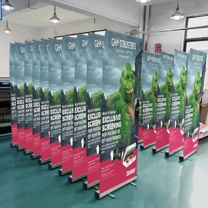 Portable Widescreen Roll Up Banner Stand Retractable Stand with Custom Graphic