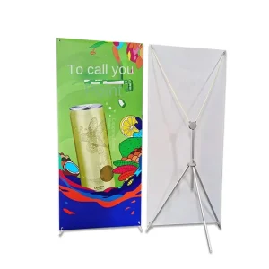 Portable X Banner Stand for Exhibitions and Indoor Advertising with Roll Up Design