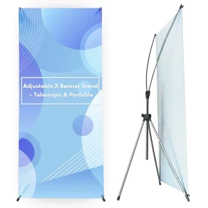 Portable X Frame Aluminum Roll Up Display Stand Adjustable Height X Display Banner Stand Factory Promotion