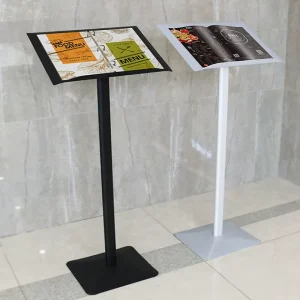 Poster Holder Supermarket Restaurant Floor-Standing Menu Board Display Rack