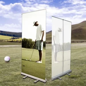 Premium Aluminum Alloy Retractable Lightweight UV Printed Roll Banner for Stadium Business Events Brand Advertising Store