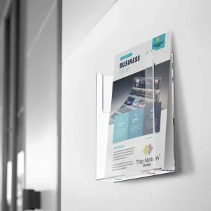 Premium Clear Acrylic Wall Organizer Space Saving Brochure Holder for Office Reception Wall File Display Rack for Shops