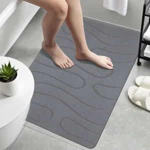 Premium Diatomite Stone Mat Customized Design for Home Easy Clean Absorbent Foot Mat Anti Slip for Wet Bathroom Kitchen Floors