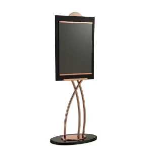 Premium Rose Gold Poster Display Stand Floor Directional Sign for Wedding Banquet