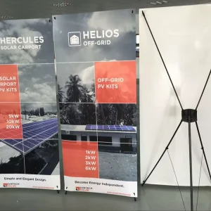 Price Graphic Changeable X Banner Stand Sizes 80X180cm 60X160cm Reused Graphic Display