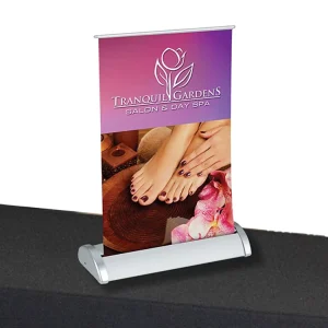 Printed A3/A4 Mini Retractable Roll-Up Banner Stand for Trade Shows