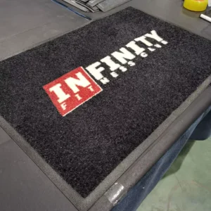 Printed Nylon Material Entrance Mat with Customizable Logo Rubber Backing Washable Outdoor Doormats