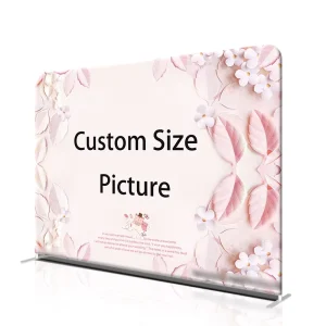Printed Pop-up Display Stand with Aluminum Frame Tension Fabric Backdrop Event Cover