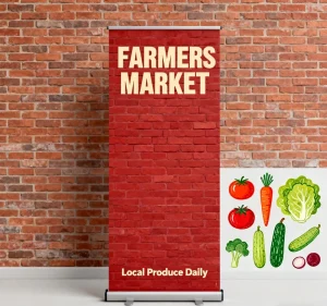 Printed Silver Adjustable Portable Retractable Aluminum Roll-Up Banner Stand