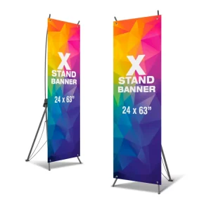 Printing 10Ft Stand X Banners Display Exhibition Metal Upright Easel Banner Pop up Signs X Frame System Tri Banner Stand