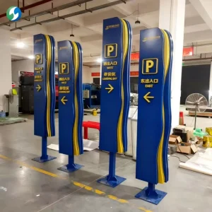 Professional Custom Logo Design Entrance Exit Signage Stand Gas Station Guide Sign for Gas Station Venue Guidance