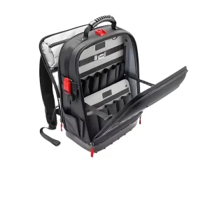 Professional Tool Backpack with Organizer Pockets Heavy Duty Work Bag for Electrician Mechanic and Construction Use