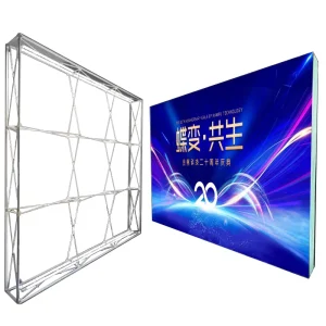 Promotion 3m*2.25m Pop Up Display Stand for Trade Shows and Parties Easy to Assemble Backdrop Pop Up