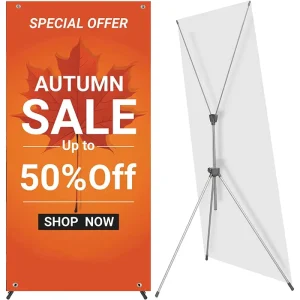 Promotional High Quality Sublemation Printing Custom Design Printed Portable Advertising Roll up Banner Stand Custom X Banner