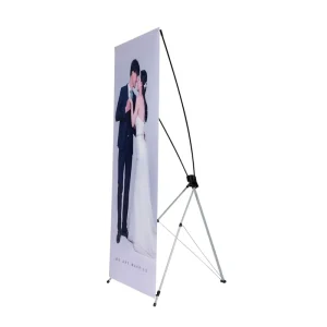 Promotional Tripod X Frame Banner Stand Lightweight Single-Sided Retractable Spider Roll Up Banner Stand