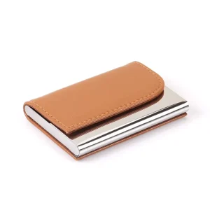 Pu Leather RFID Bank ID Credit Card Holder Business Name Card Box Protector Metal Wallets Cardcase Stainless Steel Card Case